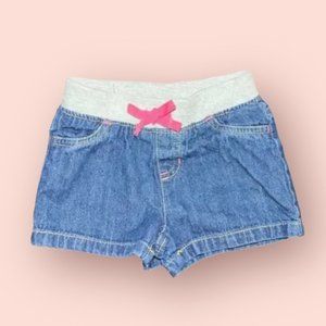 Toddler Girl's Denim Blue Elastic Waist Shorts Size 2T